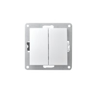 Wechselschalter McPower Flair 2-fach, 250V~/10A, UP, weiß