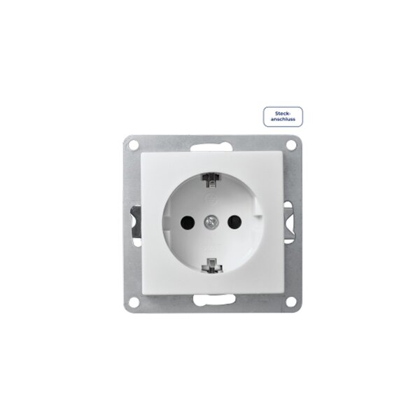 McPower Flair Steckdose, Unterputz, Steckanschluss, weiß, 250V~/16A