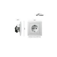 McPower Flair Steckdose, Unterputz, Steckanschluss, weiß, 250V~/16A