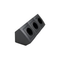 Steckdosenblock McPower Flair 3-fach mit USB – Anthrazit