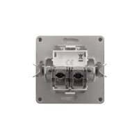 Netzwerk-Dose McPower Shallow CAT6A, UP, weiß, vollgeschirmt