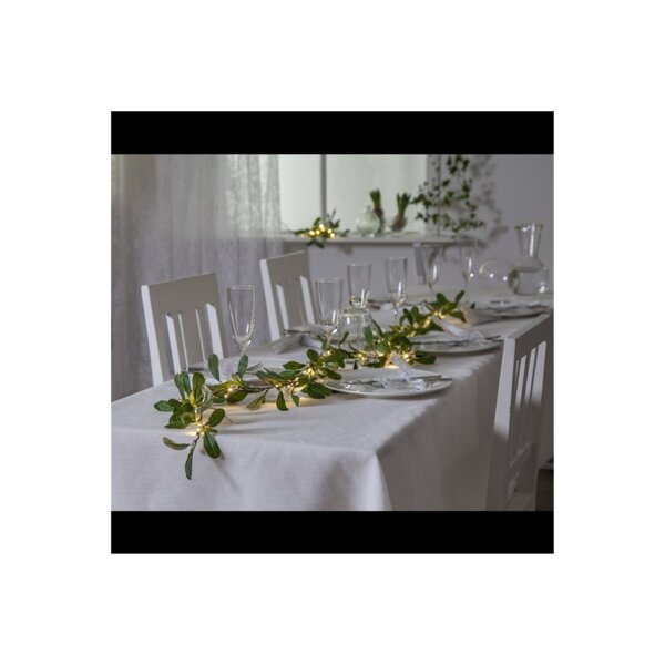 Mistelgirlande mit 20 LED-Tropfen, 180?cm, Timer & Batteriebetrieb