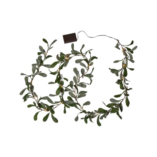 Mistelgirlande mit 20 LED-Tropfen, 180?cm, Timer & Batteriebetrieb