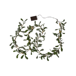Mistelgirlande mit 20 LED-Tropfen, 180?cm, Timer & Batteriebetrieb