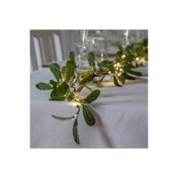 Mistelgirlande mit 20 LED-Tropfen, 180?cm, Timer & Batteriebetrieb