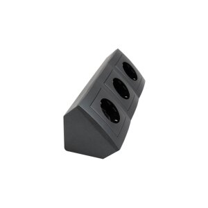 Steckdosenblock McPower Flair Aufbau 3-fach Anthrazit |...