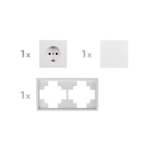 Schalter und Steckdosen Set McPower Shallow Tür...