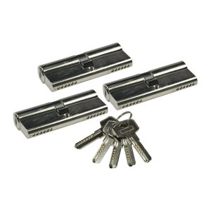 Schließzylinder-Set 3x 80mm (40+40mm)...
