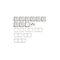 McPower Flair Set "Arbeitszimmer", 17-teilig, Schalter & Steckdosen, weiß