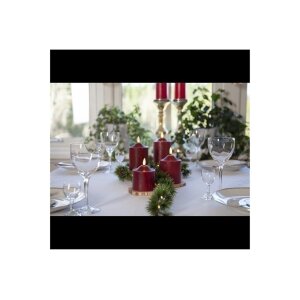 4er Set LED STUMPENKERZE FLAMME Rot 9,5 - 17cm Adventskranz