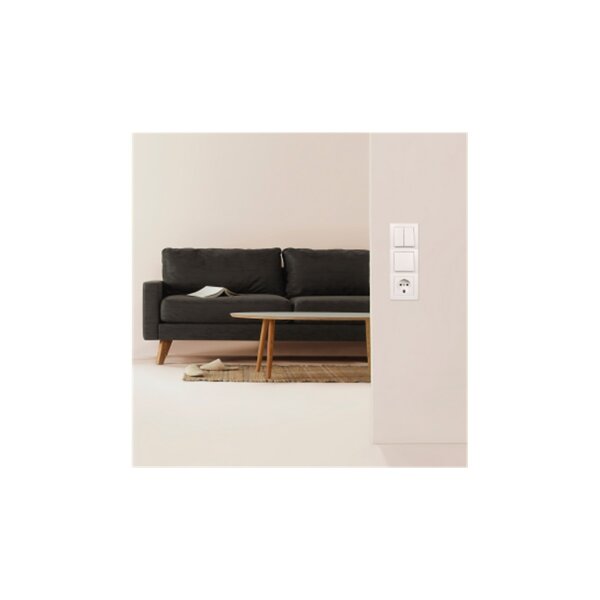 McPower Flair Tür-Set "3-fach", weiß, 4-teilig – Wechselschalter, Serienschalter, Steckdose