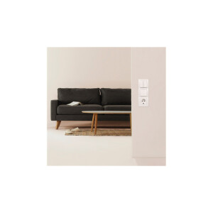McPower Flair Tür-Set "3-fach", weiß, 4-teilig – Wechselschalter, Serienschalter, Steckdose