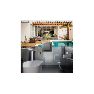 Flair Steckdose IP44 – Feuchtraum UP, matt schwarz
