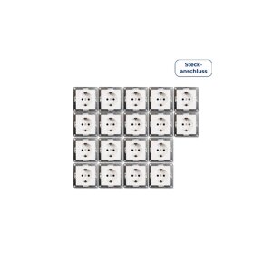 McPower Flair Steckdose 18er-Pack, UP, Steckanschluss,...