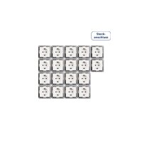 McPower Flair Steckdose 18er-Pack, UP, Steckanschluss, weiß, 250V~/16A