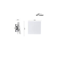 Wechselschalter McPower Shallow 250V~/10A, UP, Steckanschluss, weiß