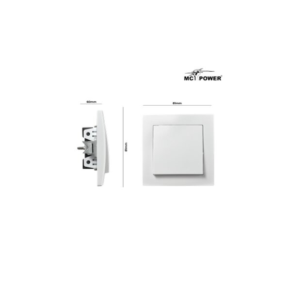 McPower Flair Wechselschalter weiß Unterputz 250V 10A