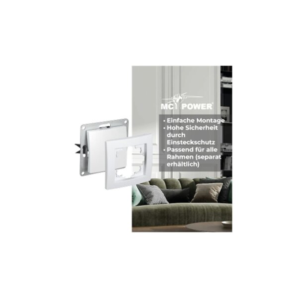 McPower Flair Wechselschalter weiß Unterputz 250V 10A