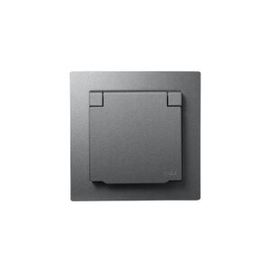 Schutzkontakt-Steckdose McPower Flair IP44 anthrazit |...