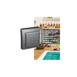 Schutzkontakt-Steckdose McPower Flair IP44 anthrazit | 250V~/16A
