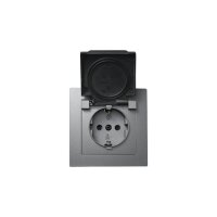 Schutzkontakt-Steckdose McPower Flair IP44 anthrazit | 250V~/16A