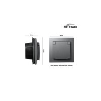 Schutzkontakt-Steckdose McPower Flair IP44 anthrazit | 250V~/16A