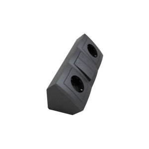 Steckdosenblock McPower Flair 2-fach Anthrazit mit Schalter | 230V