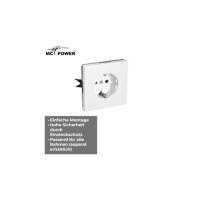 Schutzkontakt-Steckdose McPower Shallow 250V~/16A, UP, Steckanschluss, weiß