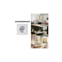 Schutzkontakt-Steckdose McPower Shallow 250V~/16A, UP, Steckanschluss, weiß