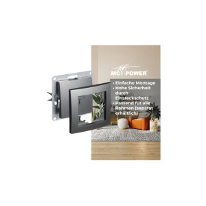 McPower Flair Blindabdeckung anthrazit – 60mm Ø, UP, IP20