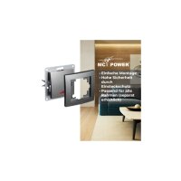 McPower Flair Schalter anthrazit mit Kontroll-Leuchte – 250V~/10A, Unterputz