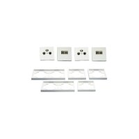 Schalter und Steckdosen Set McPower Shallow Multimedia, 18-teilig, wei&szlig;