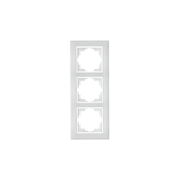 McPower Flair Glasrahmen 3-fach weiß Unterputz