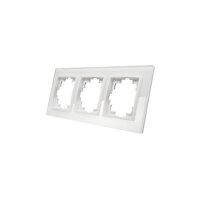 McPower Flair Glasrahmen 3-fach weiß Unterputz