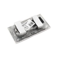 McPower Flair Tür 2-fach Set, 3-teilig, weiß – Schalter & Steckdose mit 2-fach Rahmen