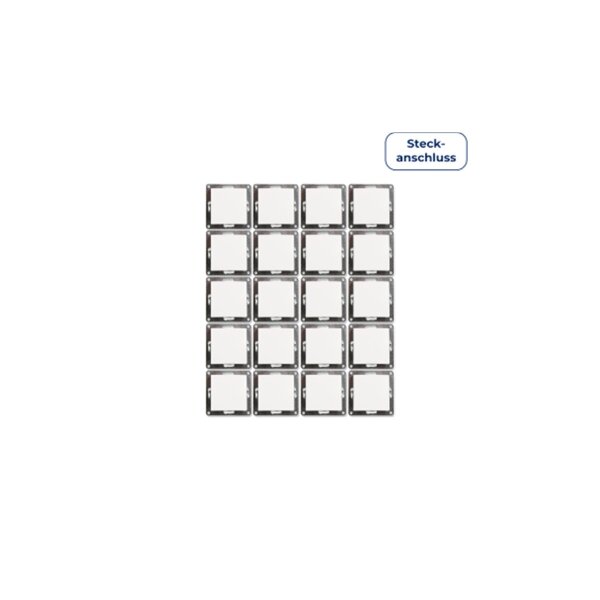 McPower Flair Wechselschalter 20er-Pack, Steckanschluss, weiß, UP 250V~/10A