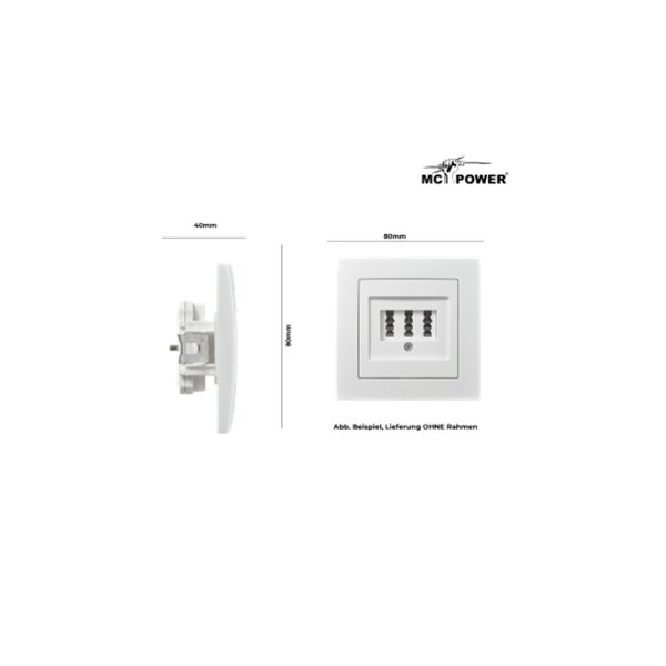 McPower Flair TAE-NFN Anschlussdose, UP, 3×6-polig, weiß