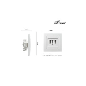 McPower Flair TAE-NFN Anschlussdose, UP, 3×6-polig, weiß