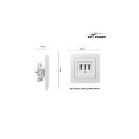 McPower Flair TAE-NFN Anschlussdose, UP, 3×6-polig, weiß