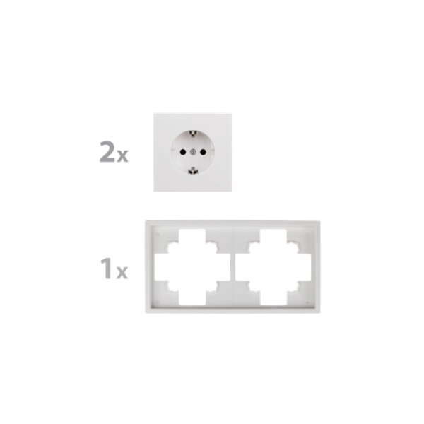 Steckdosen Set McPower Shallow Beginner 2S-Profi 3-teilig, Steckanschluss