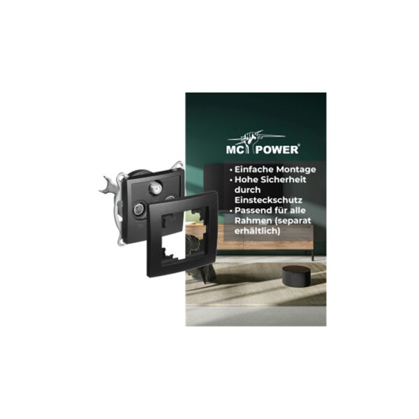 Antennendose Flair TV/SAT/Radio – matt schwarz, UP