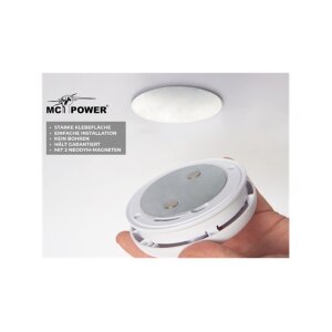 McPower Magnet-Halterung für Rauchwarnmelder,...