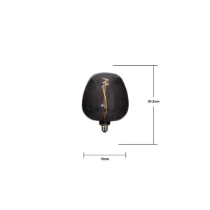 LED-Lampe E27 Decoled – 2200?K, Schwarzglas, 40?lm, dekorativ, nicht dimmbar