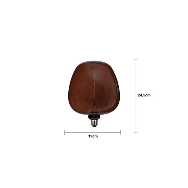 LED-Lampe E27 Decoled – 1800?K, braunes Glas, 45?lm, dekorativ, nicht dimmbar