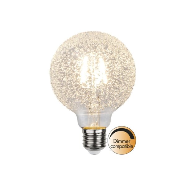 LED-Lampe E27 G95 – Eistropfenglas, 2700?K, 65?lm, dimmbar, dekorativ