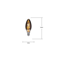LED-Lampe E14 C35 Grace Smoke – 1800?K, Rauchglas, 50?lm, dekorativ