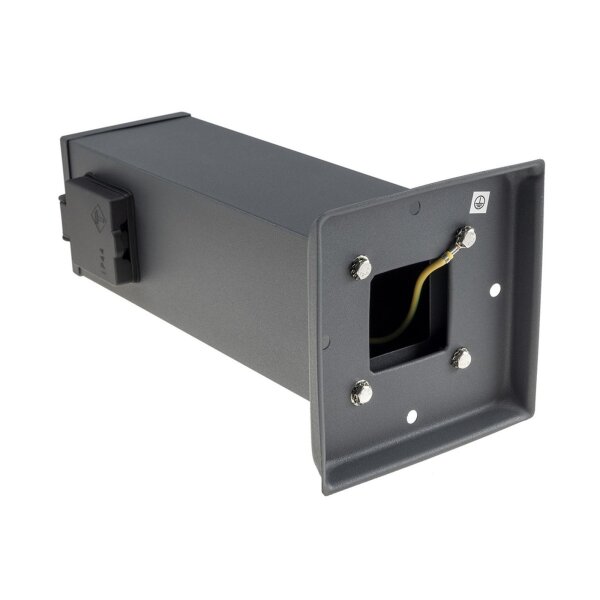 moderne Outdoor Garten-Steckdosen-Säule anthrazit, 2-/4-fach, Erdspieß optional