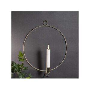 Edler Metallring/Herz mit LED Stab-Kerze "3D...