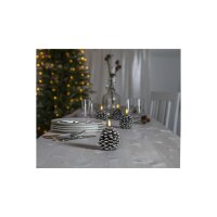 LED-Wachskerze Tannenzapfen Braun – 10,5?cm, Timer, warmweiß, inkl. Batterie