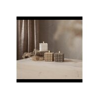 LED-Wachskerze Flamme Dot Weiß – Bubble-Design, 12,5?cm, mit Timer & LED-Flamme